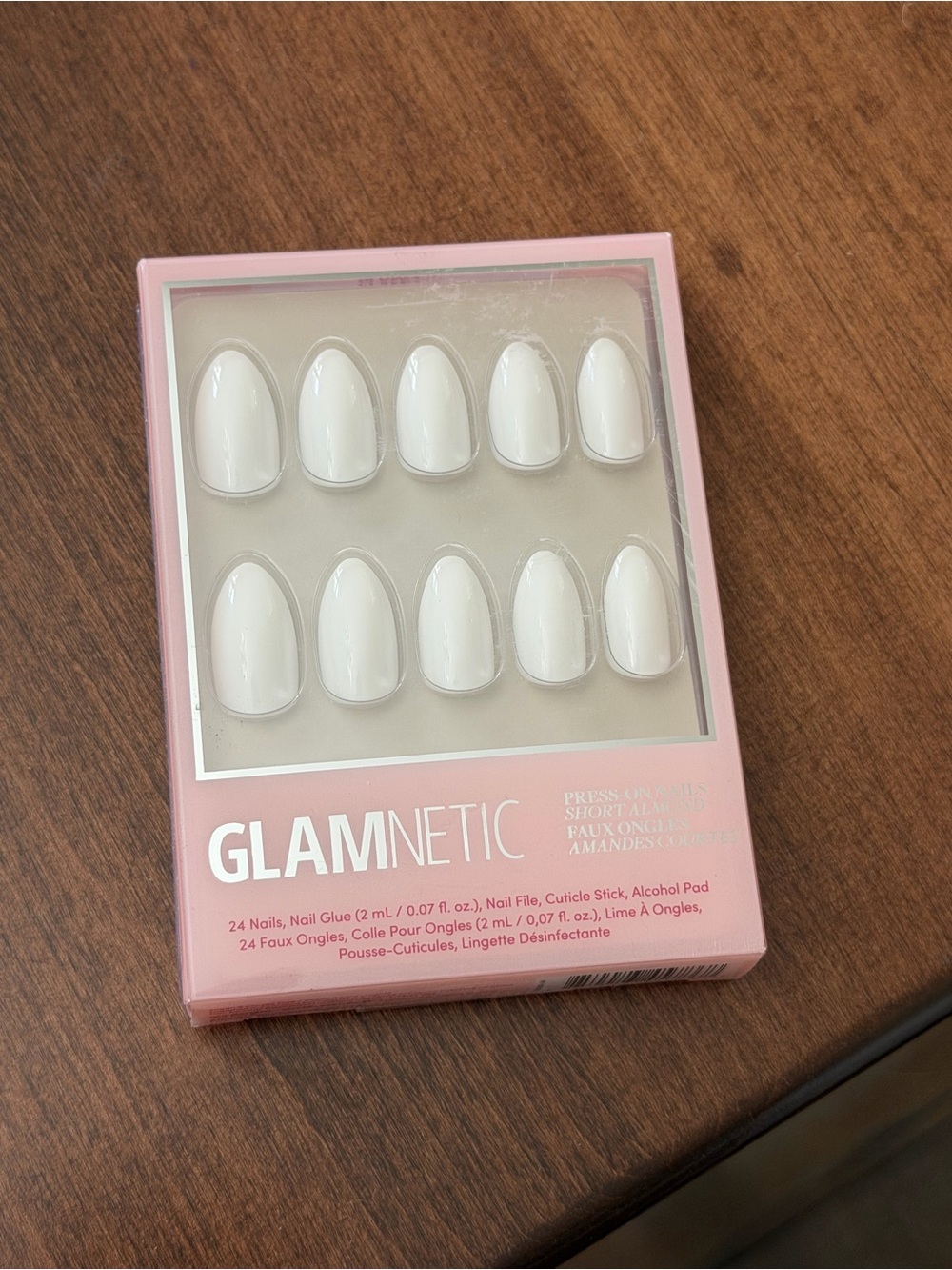 Glamnetic White Press-On Nails - Classic Short Oval Set